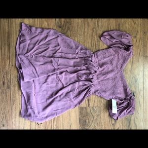 Pink Off The Shoulder Mini Dress